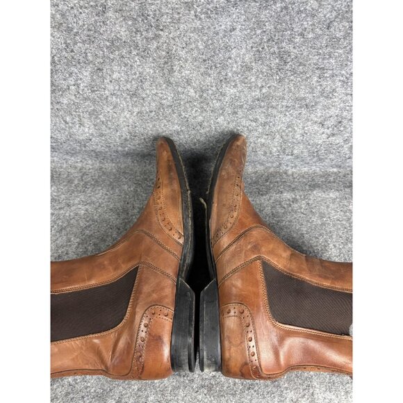 Zara Boots Mens Size 9 Brown Leather Chelsea Wingtip Brogue Ankle Dress EU 42 main image 4
